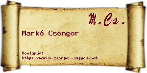 Markó Csongor névjegykártya