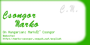 csongor marko business card