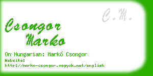 csongor marko business card